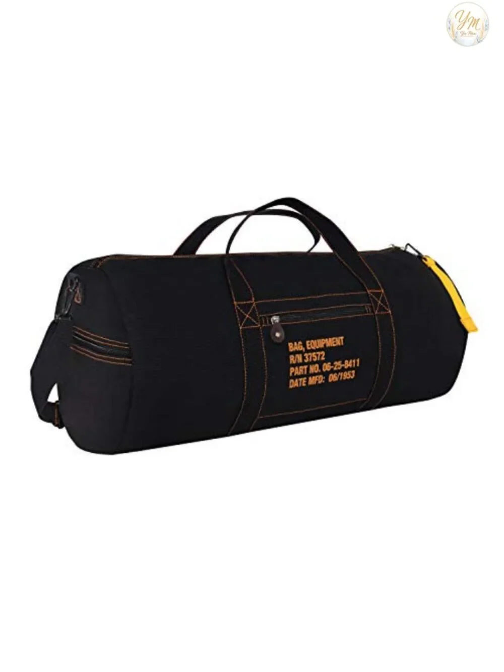Heavyweight Cotton Canvas Duffle Bag, Vintage Travel Gym Carryall
